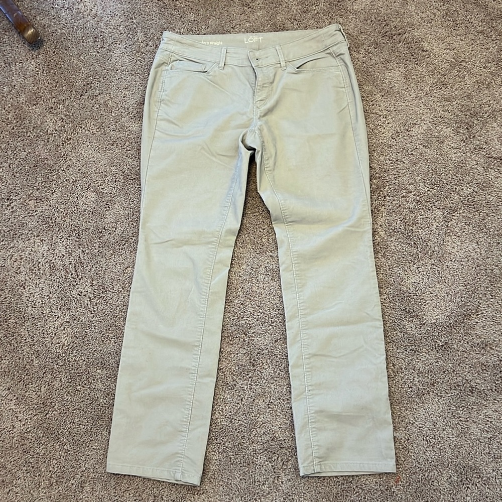 LOFT KHAKI/TAN CORDUROY PANTS SIZE 28/6P